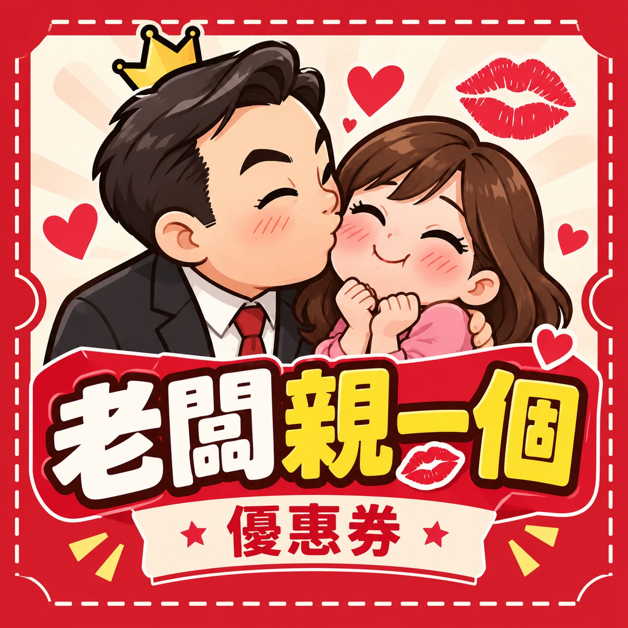 老闆親一個